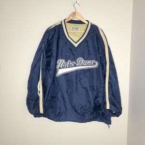 Vtg Steve & Barrys Notre Dame Fighting Irish Lined Pullover Windbreaker Size XXL